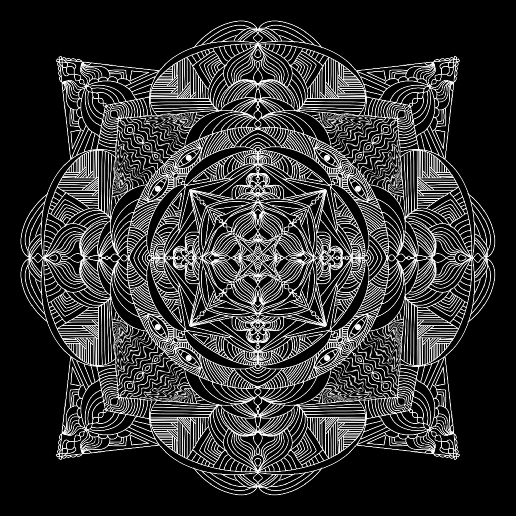 Vapor glitch art composition